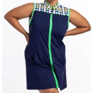 NWT Kinona Sport Match Play Sleeveless Golf Dress - Mod Dot / Navy BRAND NEW
